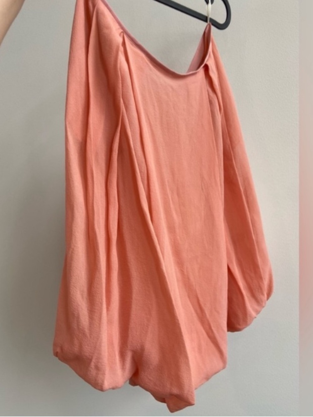 🍒Nina Ricci Silk Skirt - Peach - Bubble Skirt Made in France - Size FR40